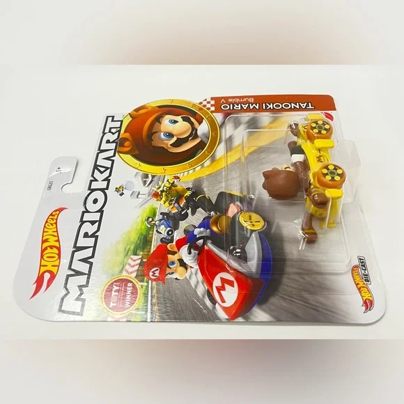 Hot Wheels Mario Kart TANOOKI MARIO Nintendo Die-Cast 1/64 Scale NIB - Picture 6 of 8